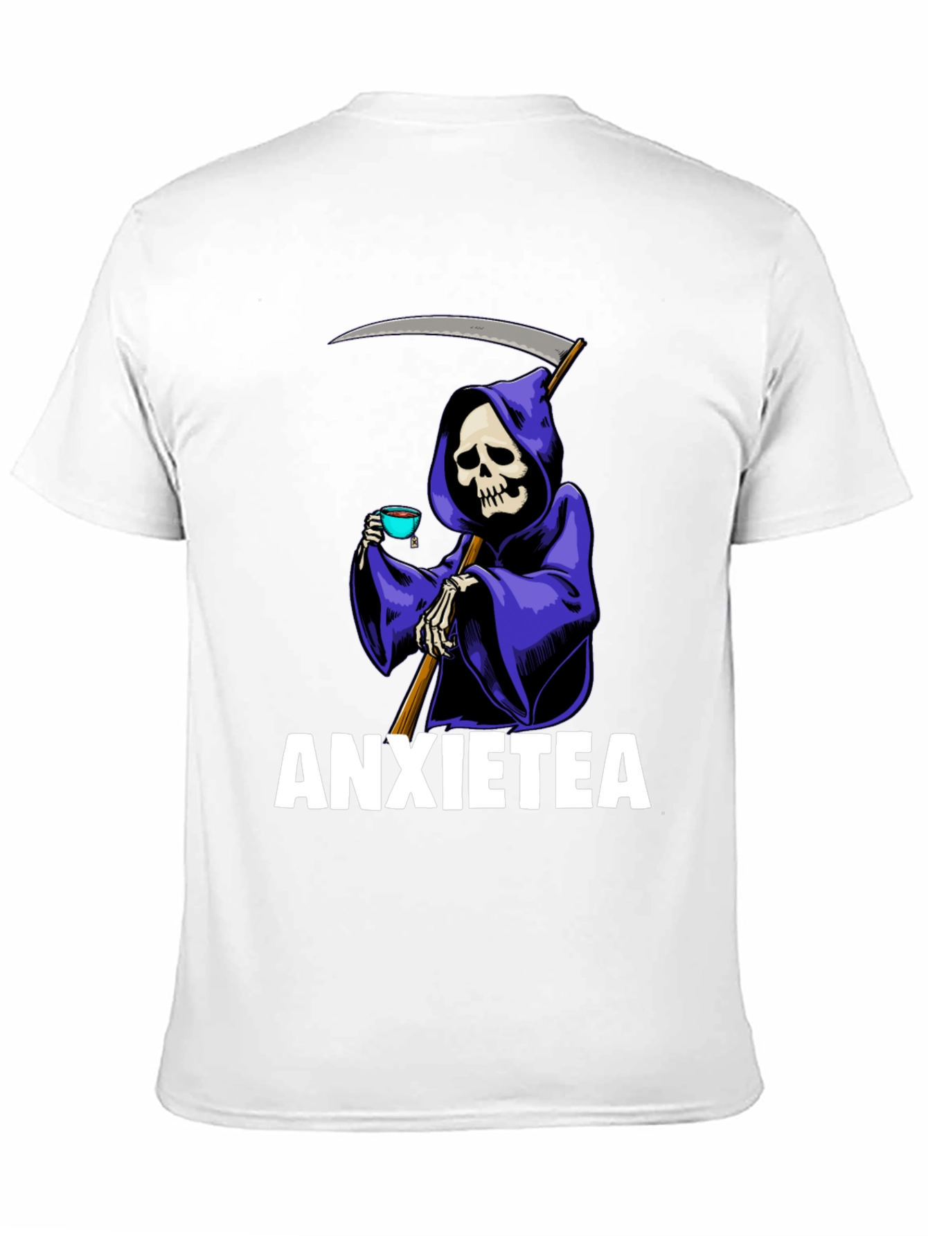 Anxietea Graphic T-Shirt - Grim Reaper Tea Time