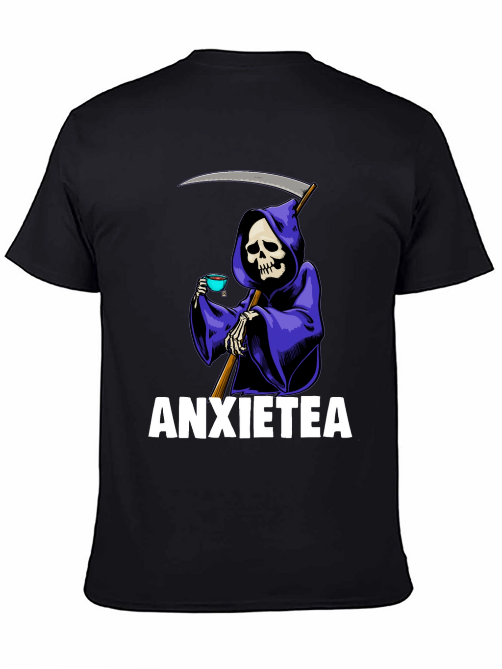 Anxietea Graphic T-Shirt - Grim Reaper Tea Time