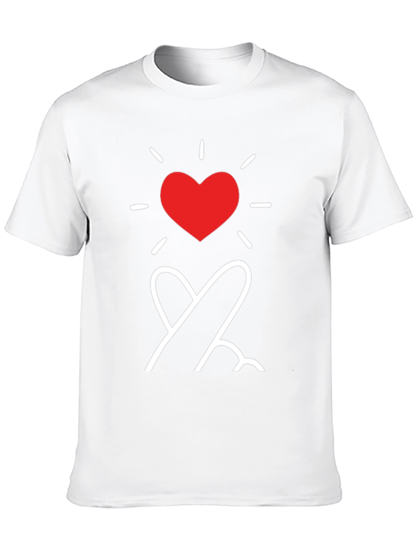 Heart Fingers T-Shirt - Stylish Korean Love Sign Tee
