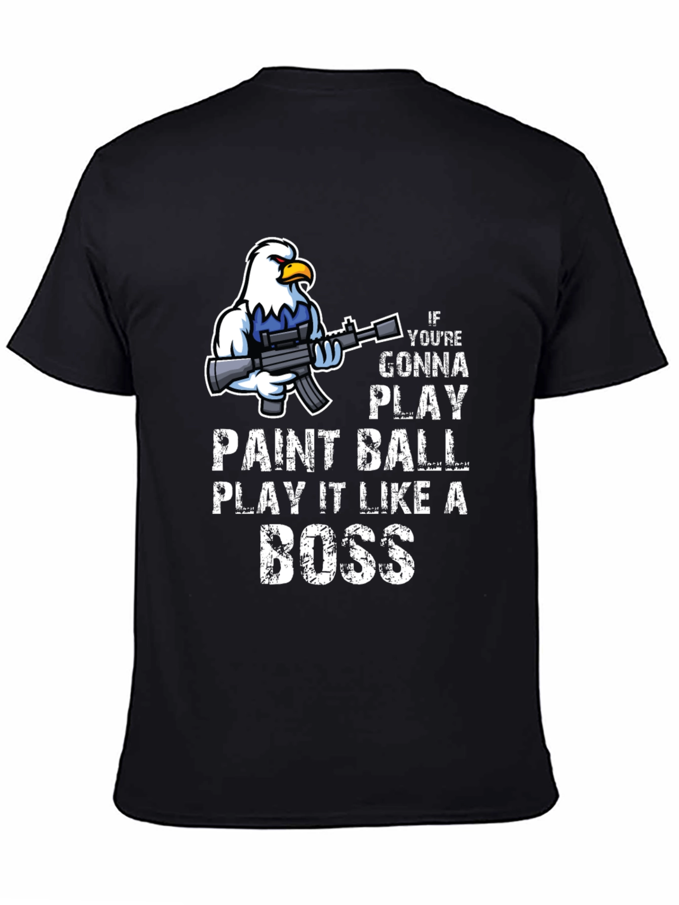 Paintball Boss T-Shirt - Eagle with Gun