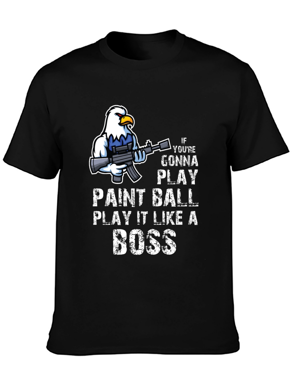 Paintball Boss T-Shirt - Eagle with Gun