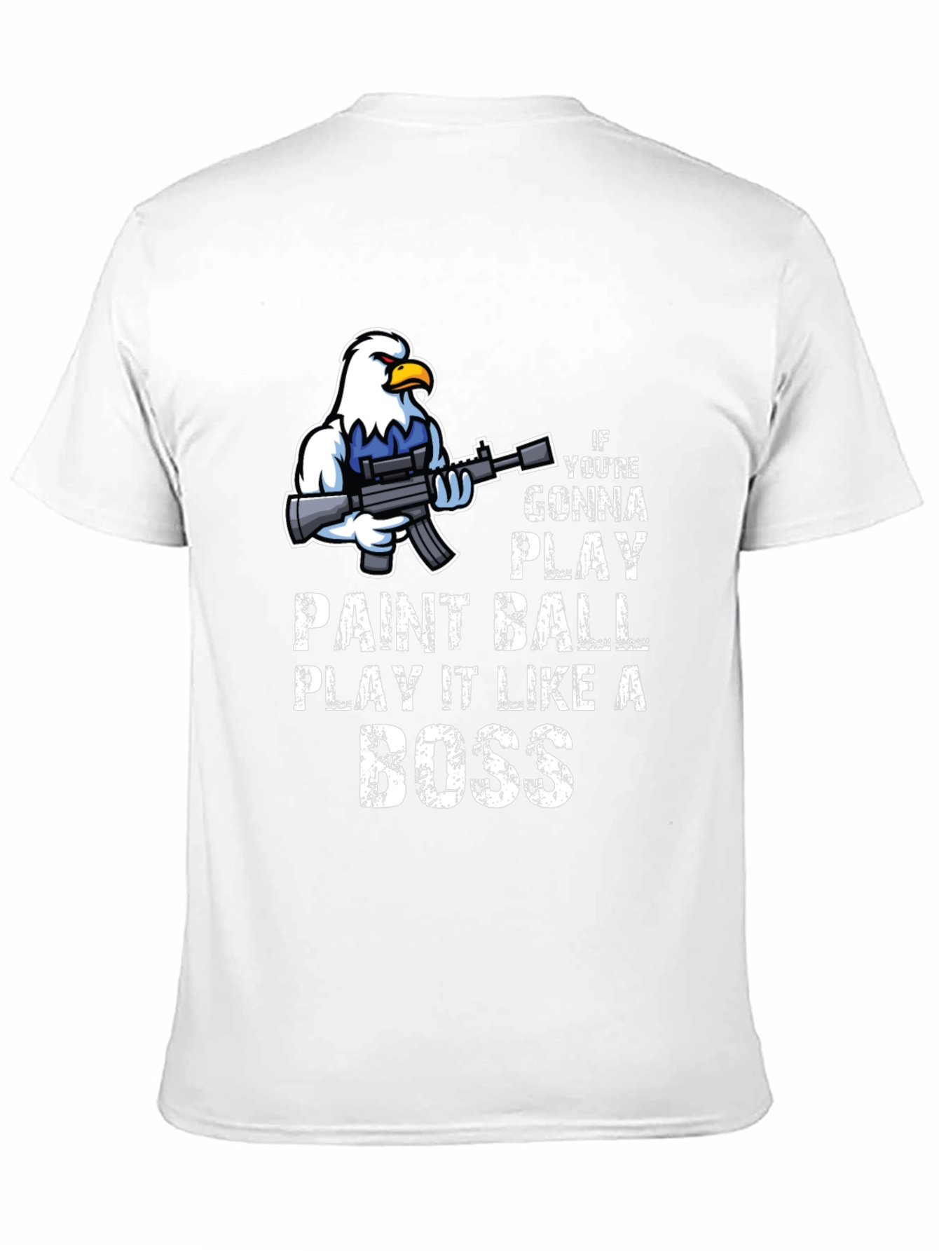 Paintball Boss T-Shirt - Eagle with Gun