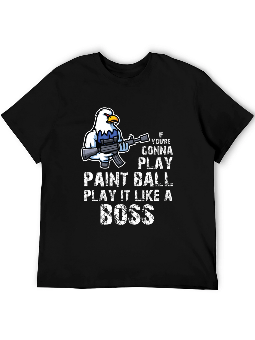Paintball Boss T-Shirt - Eagle with Gun