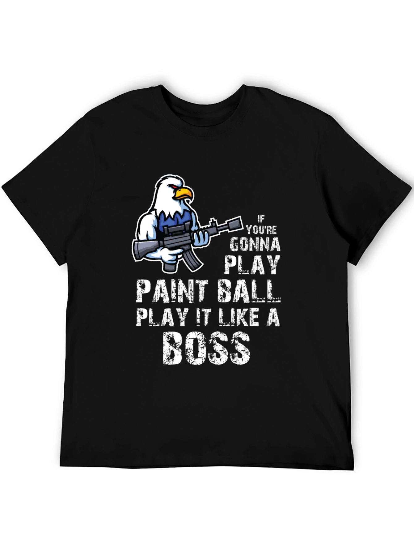 Paintball Boss T-Shirt - Eagle with Gun