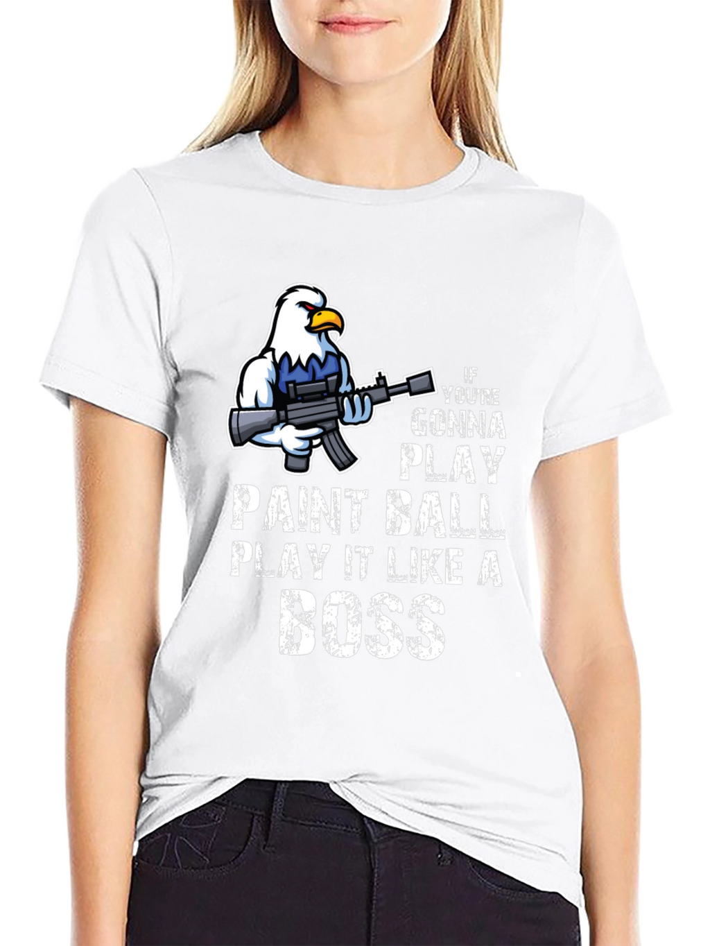 Paintball Boss T-Shirt - Eagle with Gun