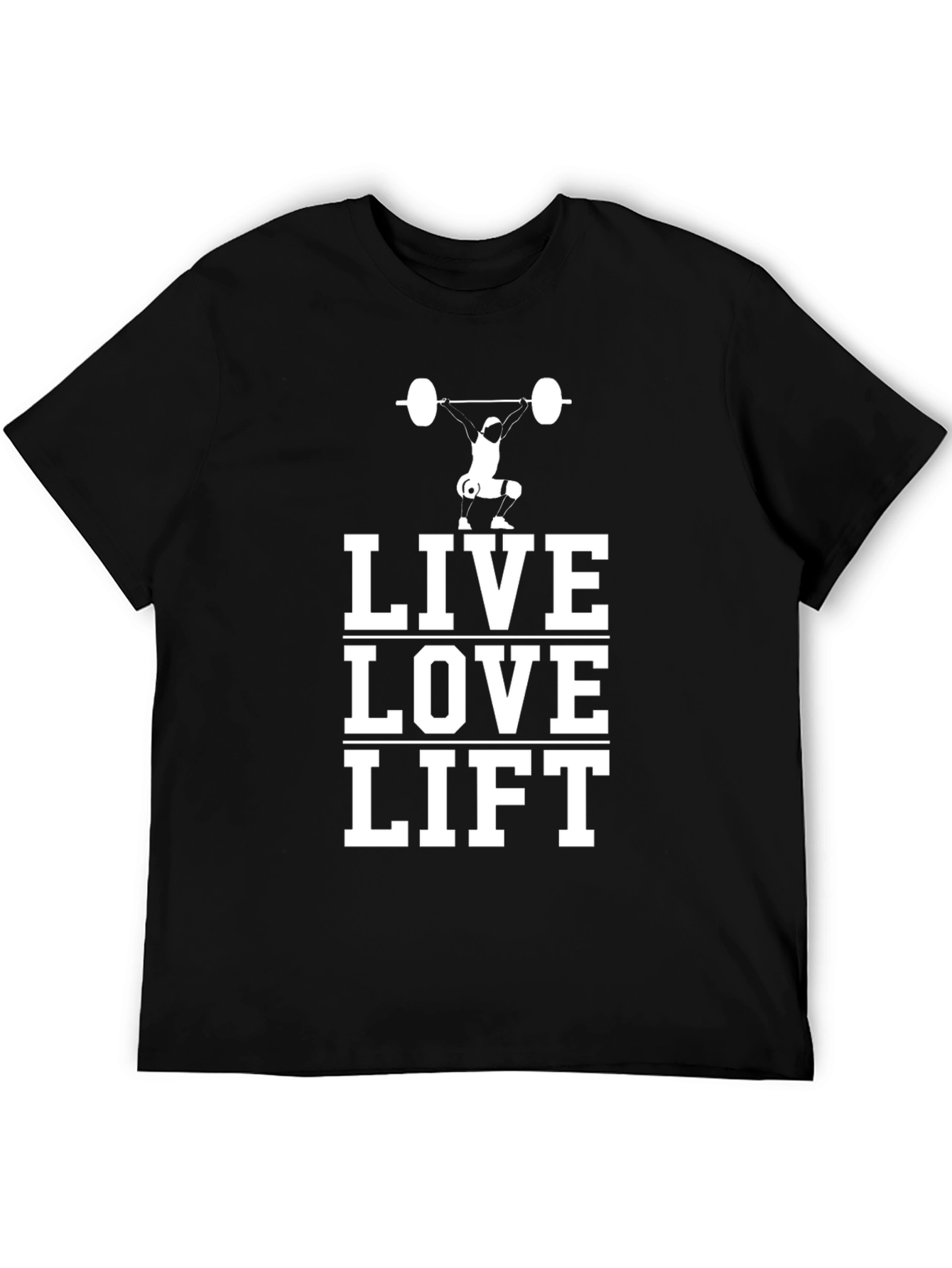 Live Love Lift Black Graphic T-Shirt - Weightlifting Apparel
