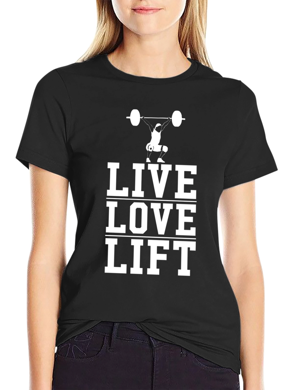 Live Love Lift Black Graphic T-Shirt - Weightlifting Apparel