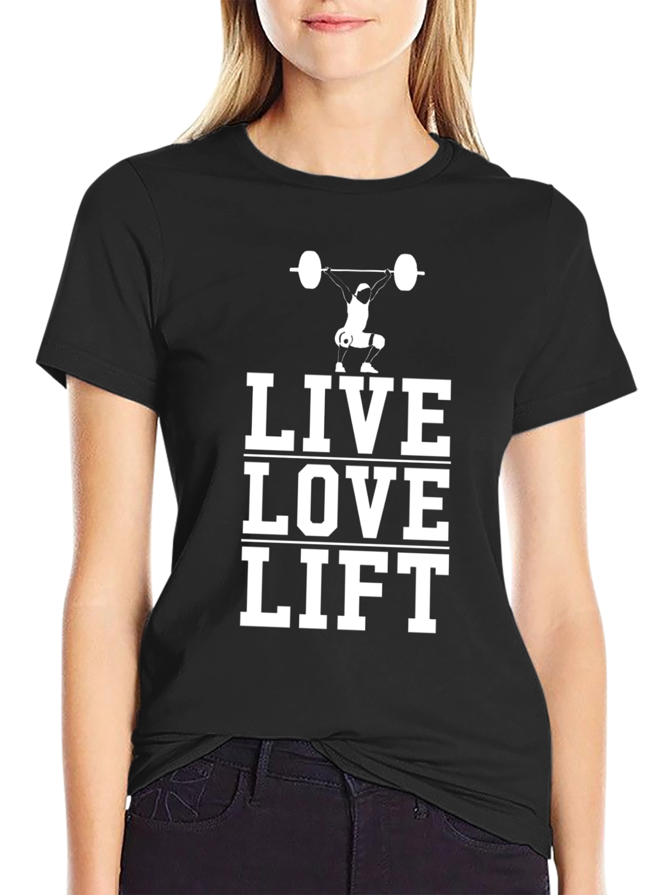 Live Love Lift Black Graphic T-Shirt - Weightlifting Apparel