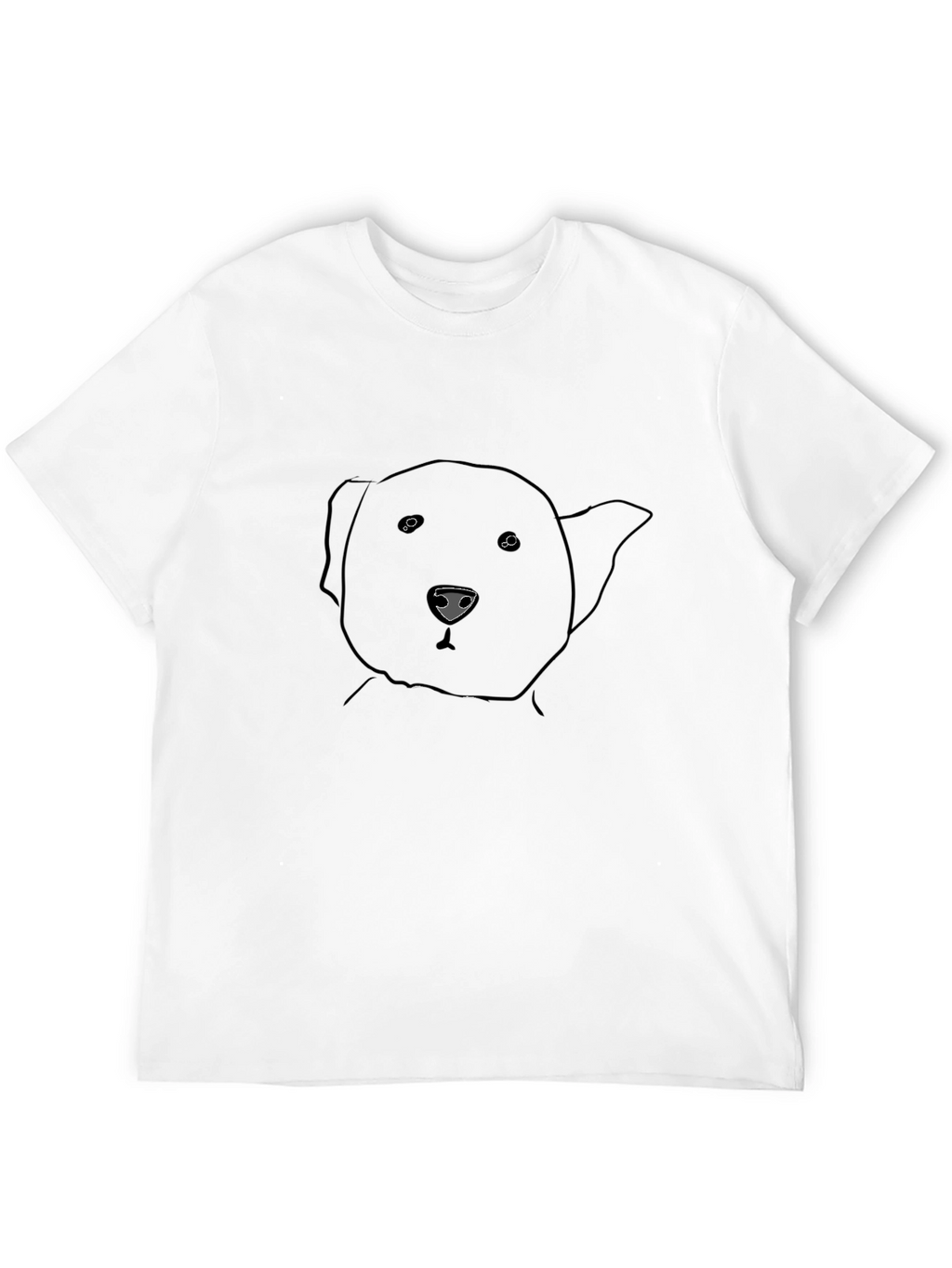 Mens Black T-Shirt with Dog Graphic