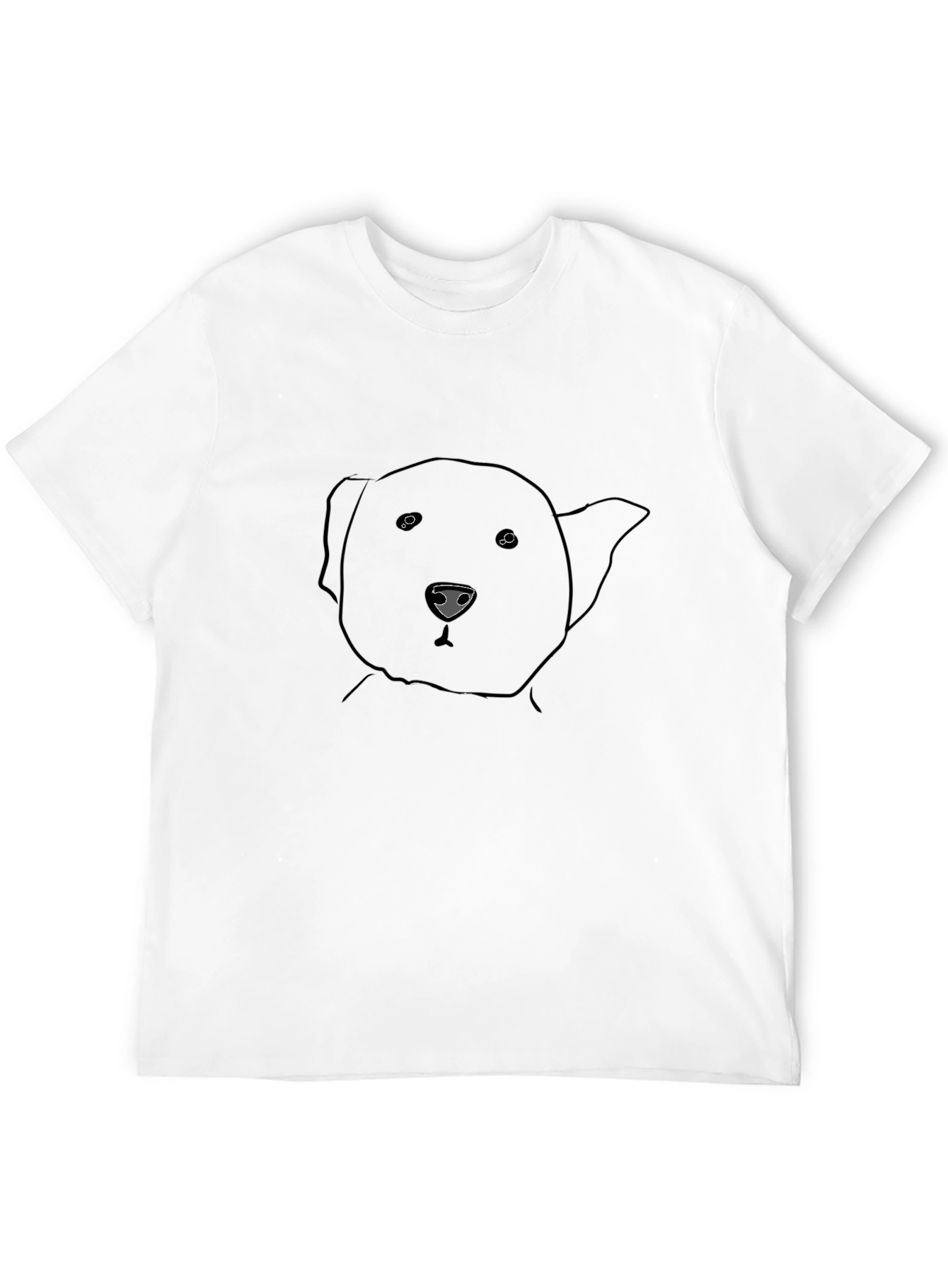 Mens Black T-Shirt with Dog Graphic