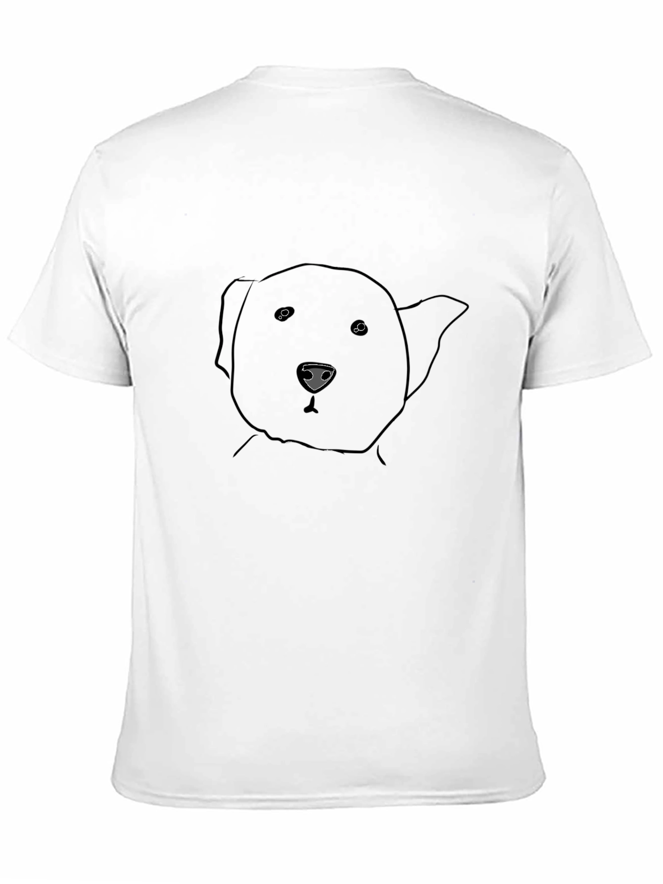 Mens Black T-Shirt with Dog Graphic