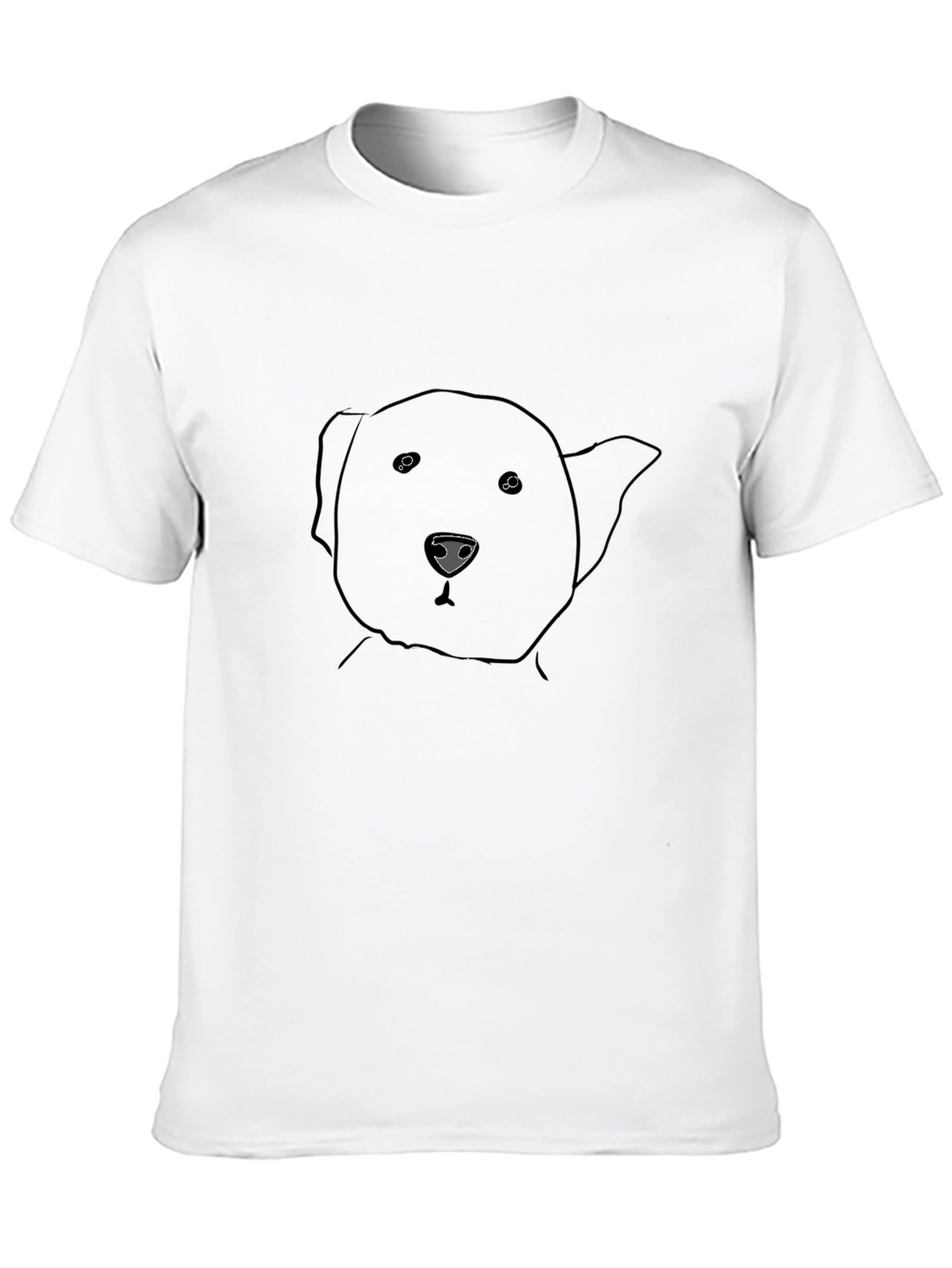 Mens Black T-Shirt with Dog Graphic