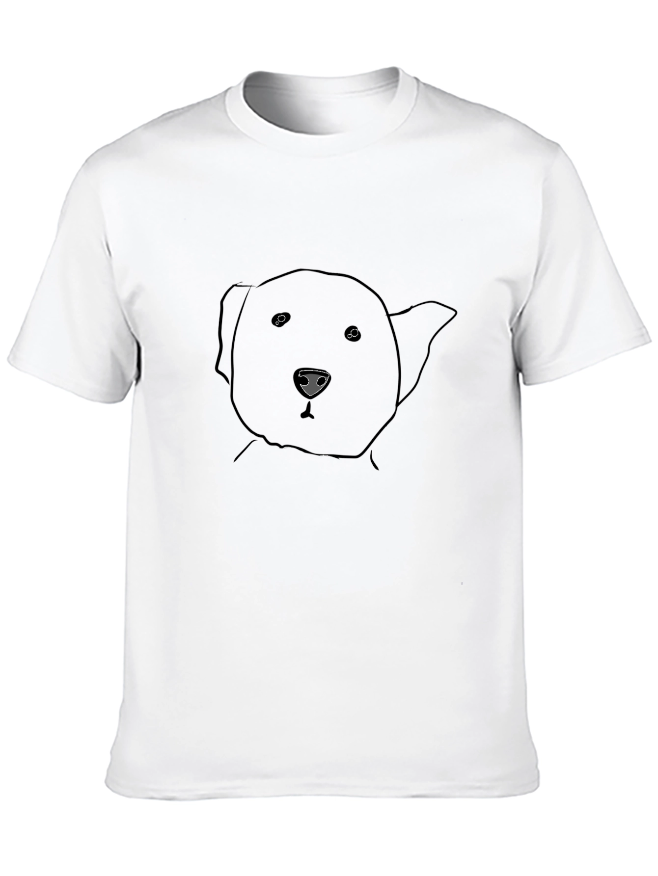 Mens Black T-Shirt with Dog Graphic