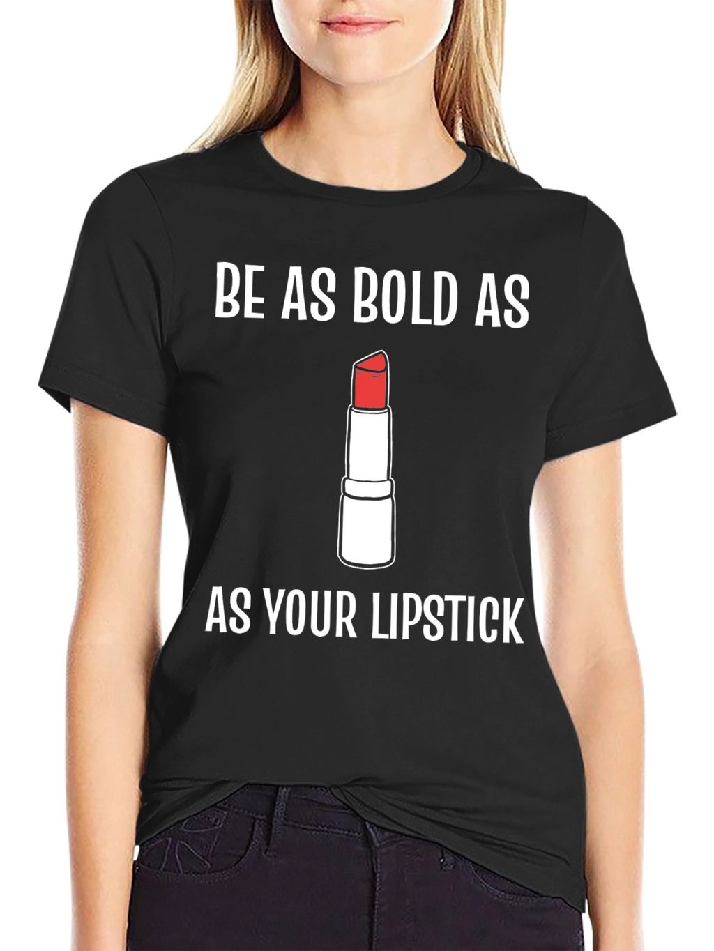Bold Lipstick Graphic Tee - Trendy Statement Shirt