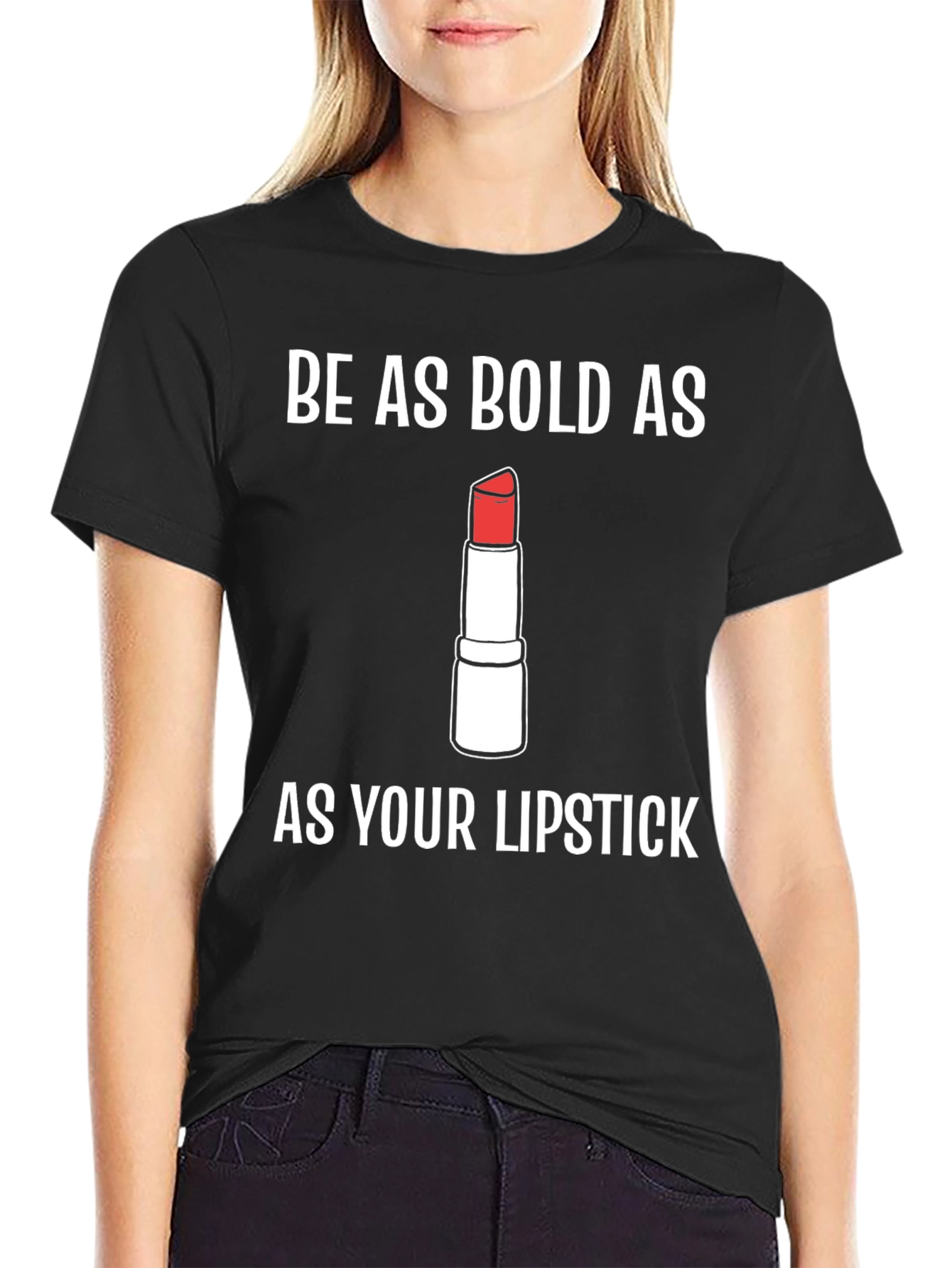 Bold Lipstick Graphic Tee - Trendy Statement Shirt