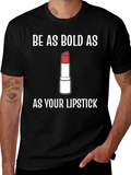 Bold Lipstick Graphic Tee - Trendy Statement Shirt