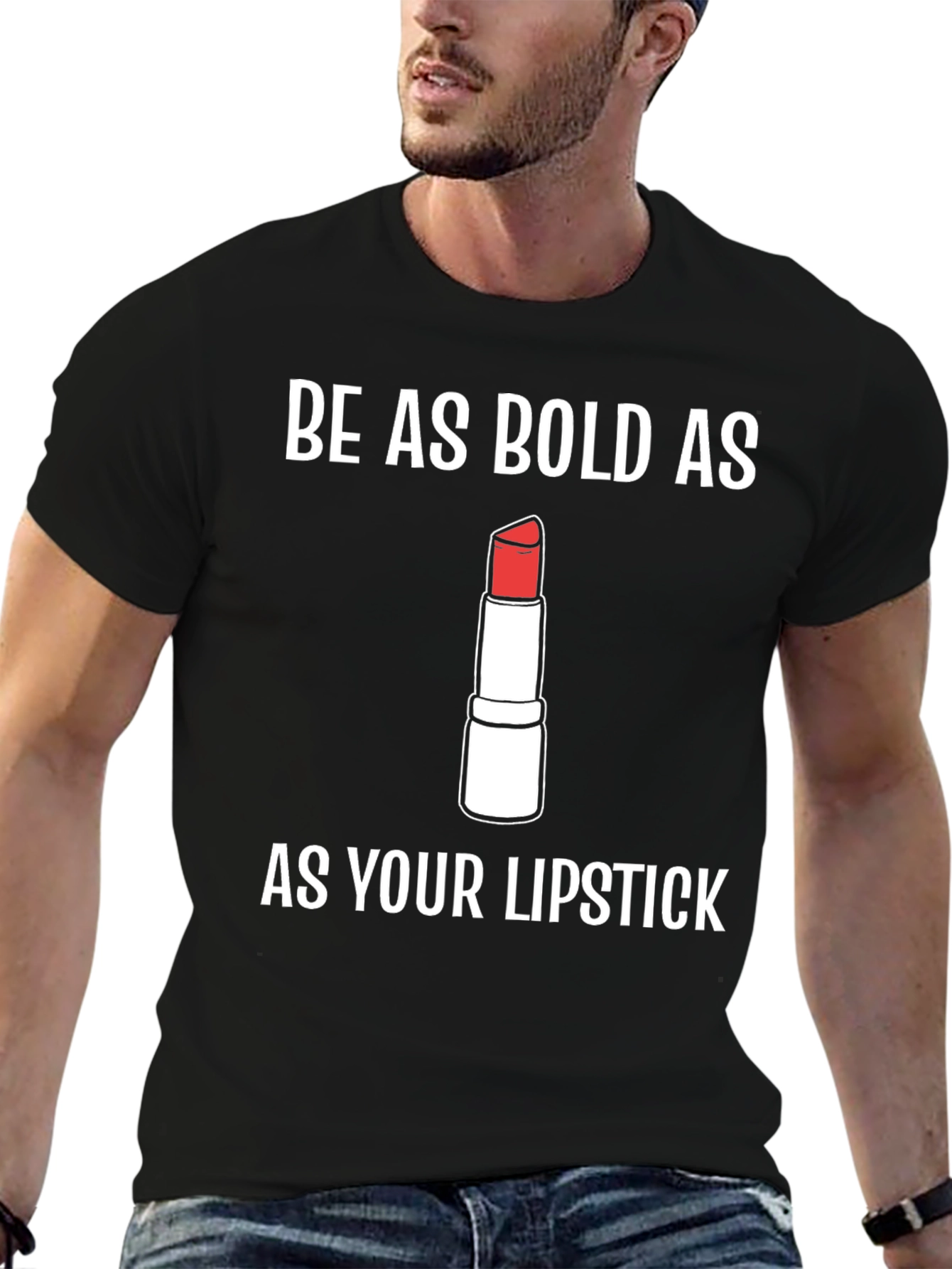 Bold Lipstick Graphic Tee - Trendy Statement Shirt