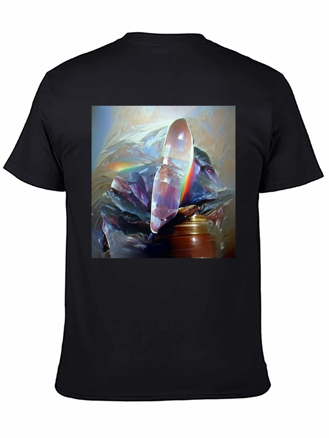 Abstract Crystal Art Black Tee