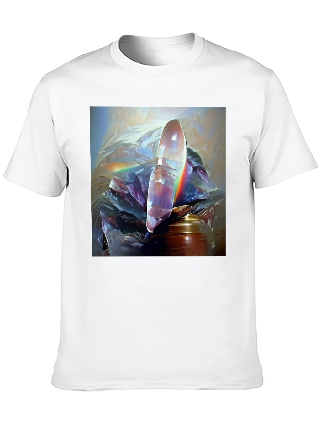 Abstract Crystal Art Black Tee