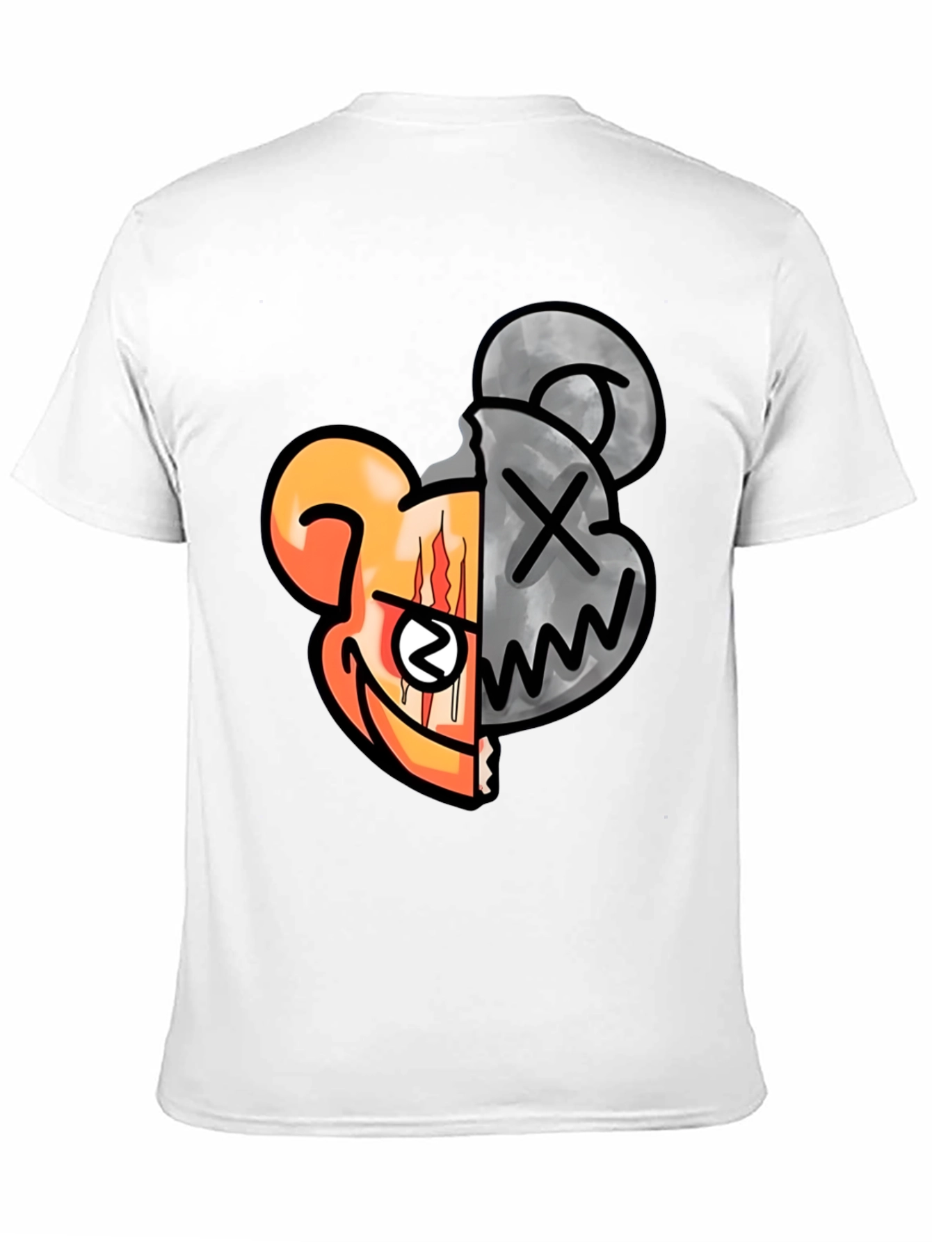 Graphic Print Crew Neck T-Shirt - Unique Design