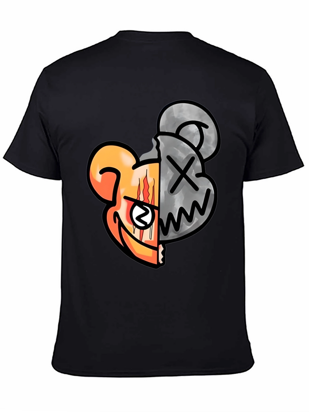 Graphic Print Crew Neck T-Shirt - Unique Design