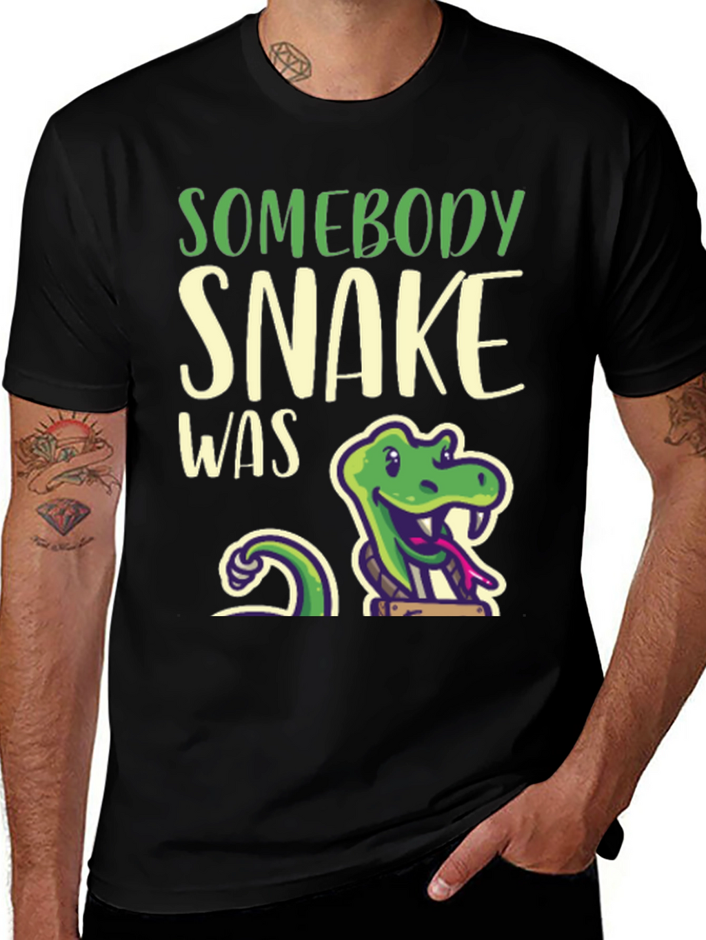Somebody Snake Was T-Shirt - Funny Reptile Tee