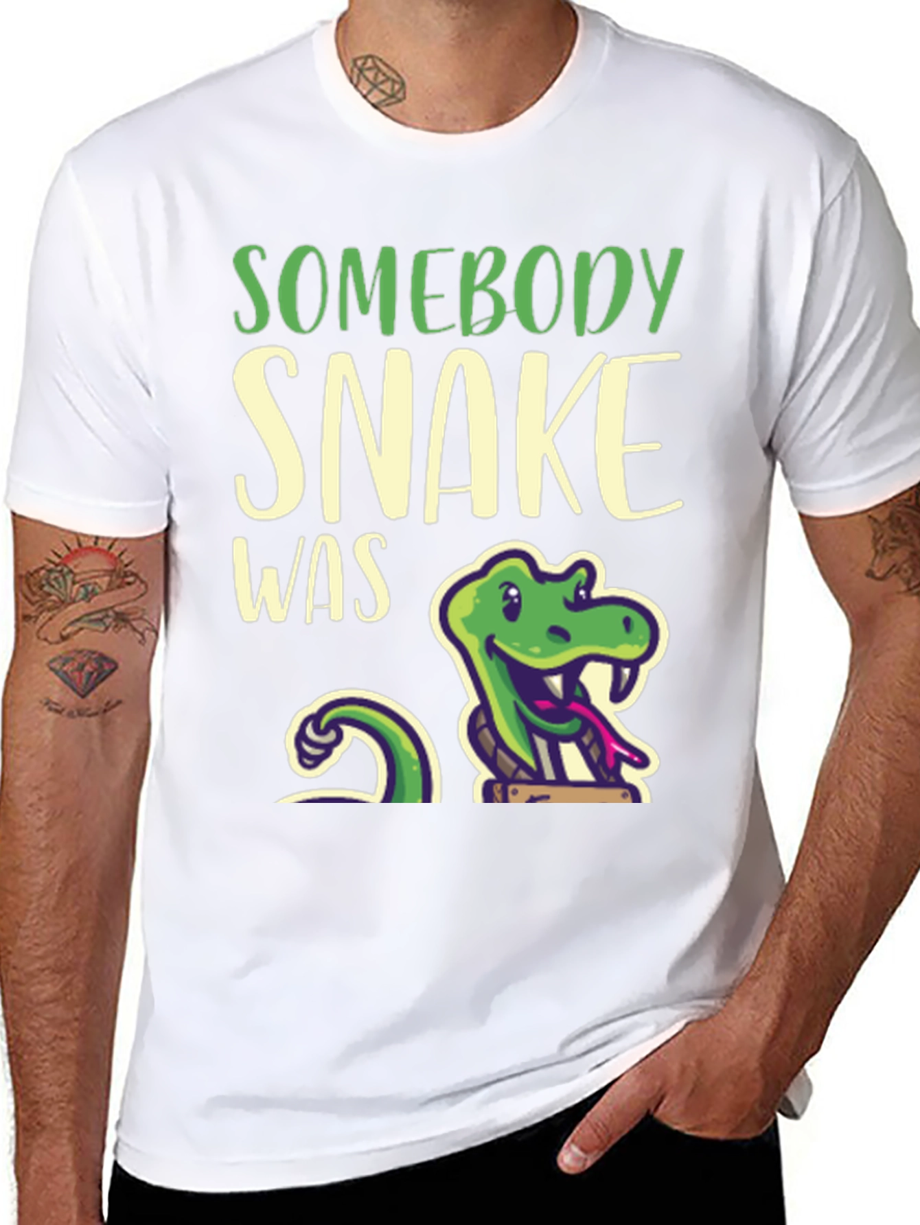 Somebody Snake Was T-Shirt - Funny Reptile Tee