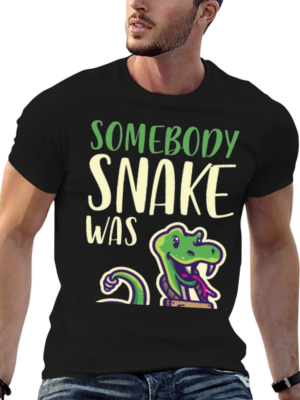 Somebody Snake Was T-Shirt - Funny Reptile Tee