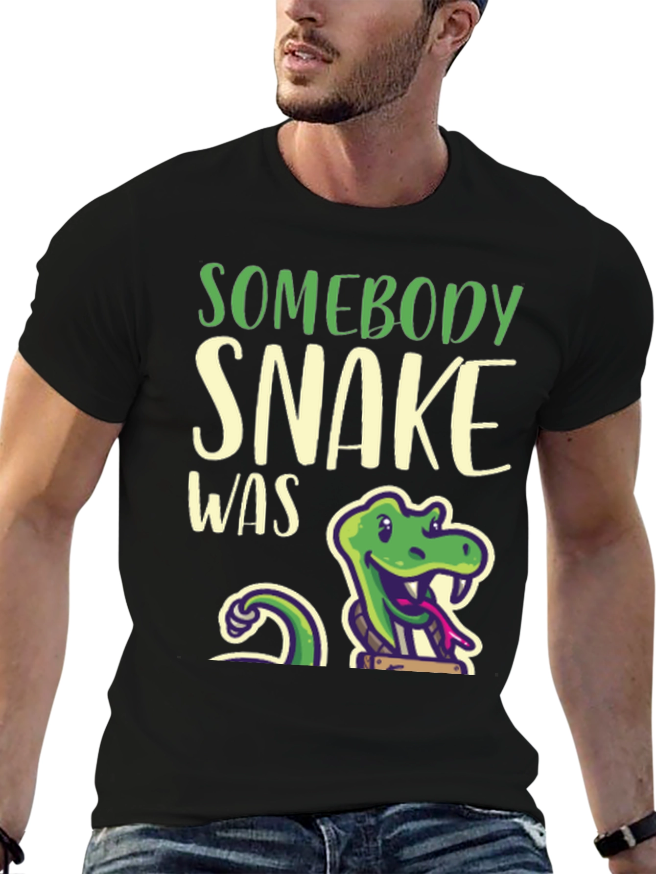 Somebody Snake Was T-Shirt - Funny Reptile Tee