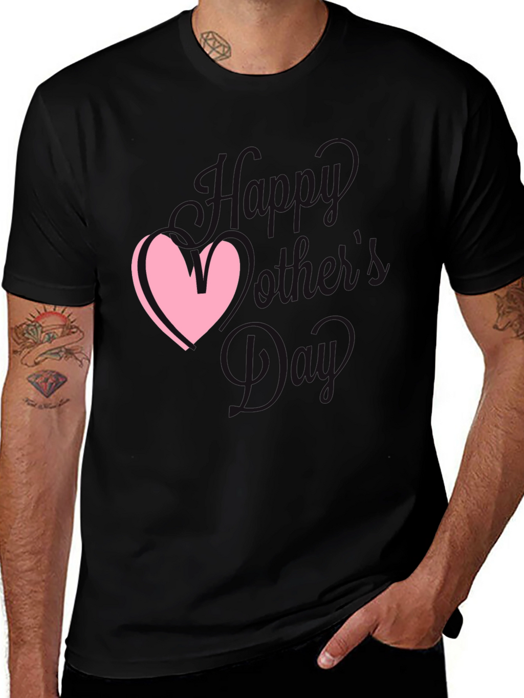 Love Mothers Day Black Tee