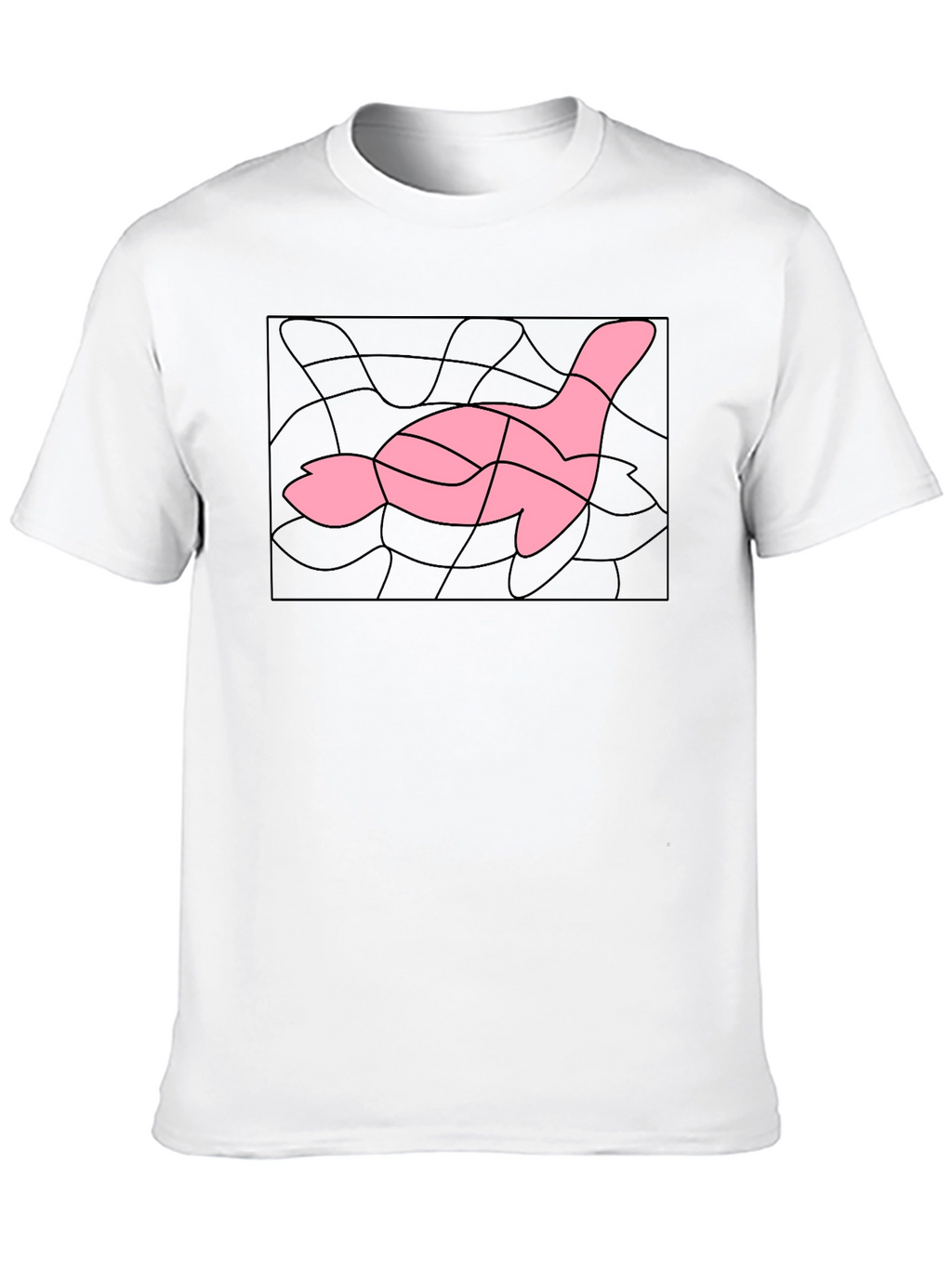 Abstract Pink Goose T-Shirt - Stylish Graphic Tee
