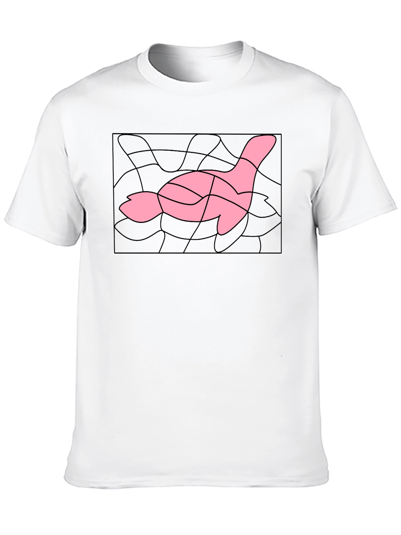 Abstract Pink Goose T-Shirt - Stylish Graphic Tee