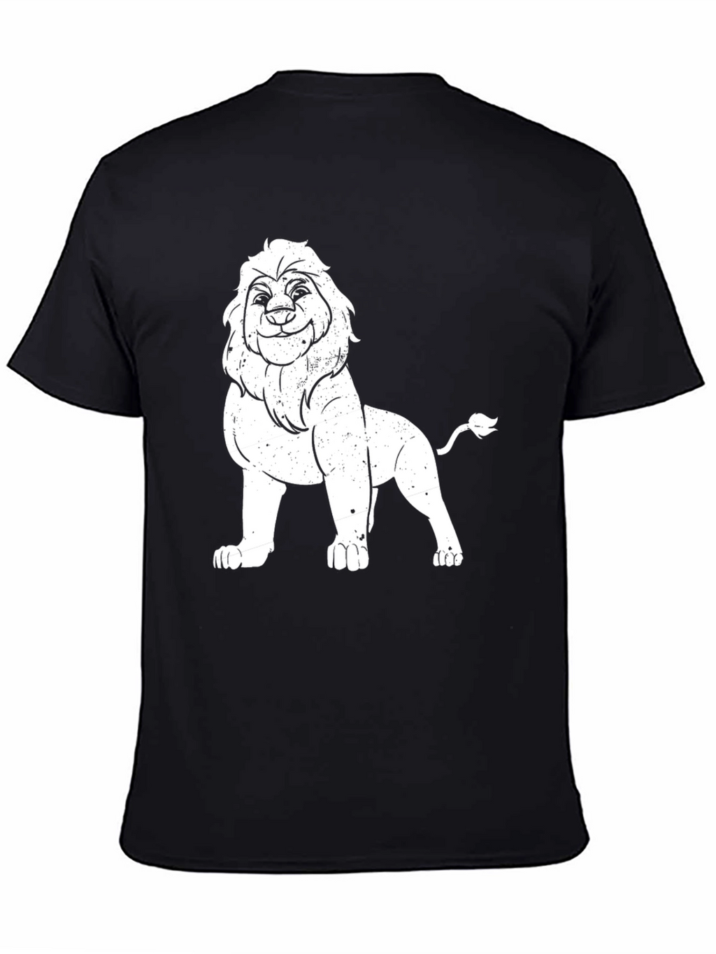 Lion Graphic Tee - Black Casual T-Shirt