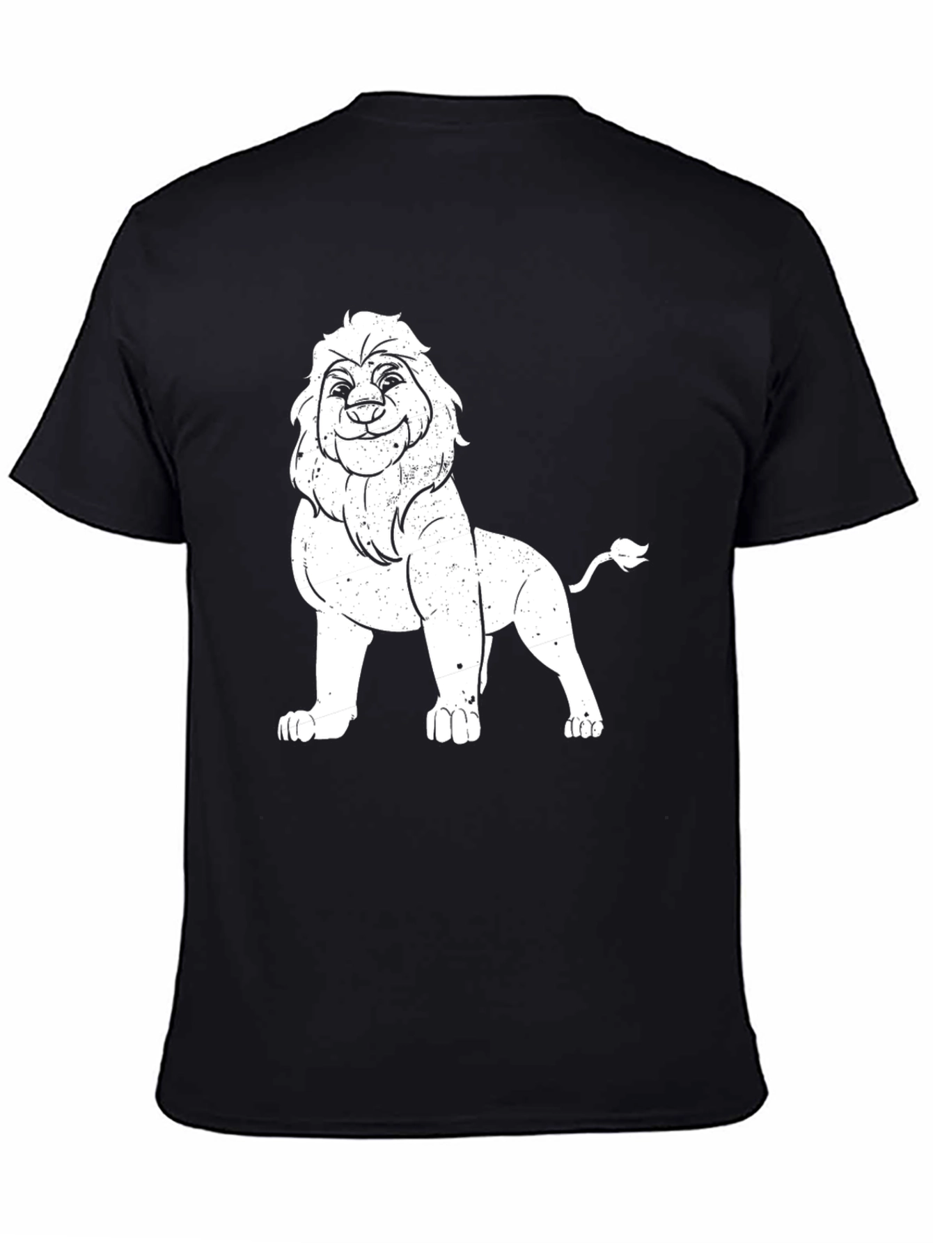 Lion Graphic Tee - Black Casual T-Shirt