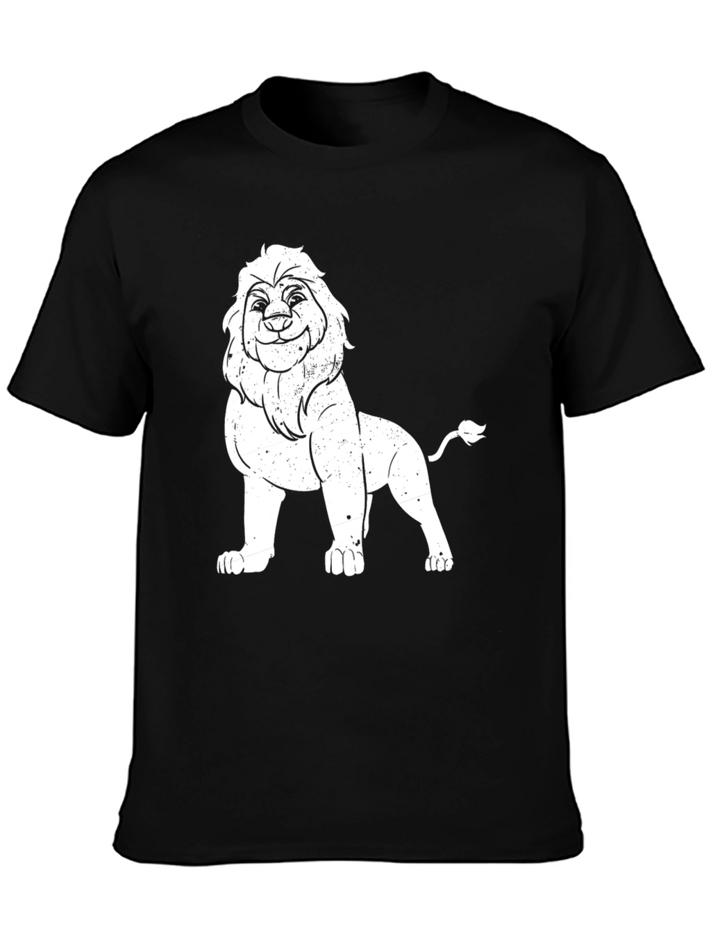 Lion Graphic Tee - Black Casual T-Shirt