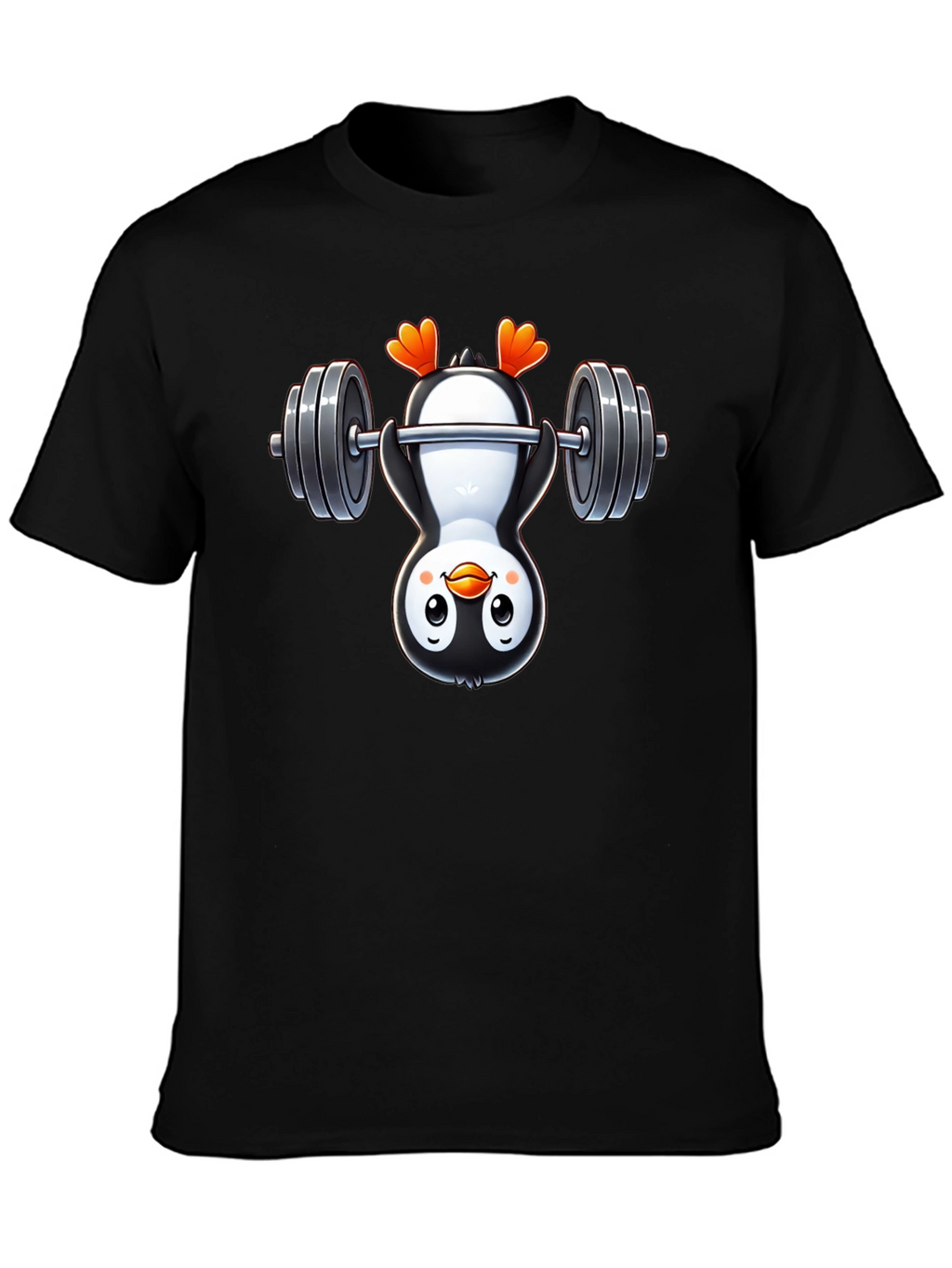 Penguin Gymnast T-Shirt - Black Cotton Tee