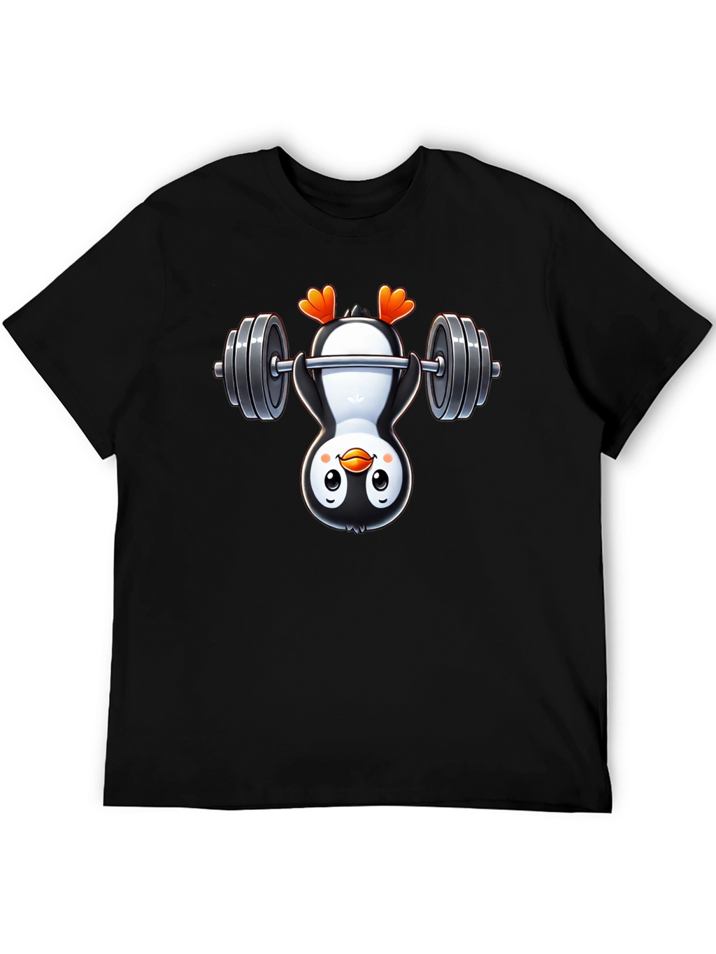 Penguin Gymnast T-Shirt - Black Cotton Tee