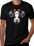 Penguin Gymnast T-Shirt - Black Cotton Tee