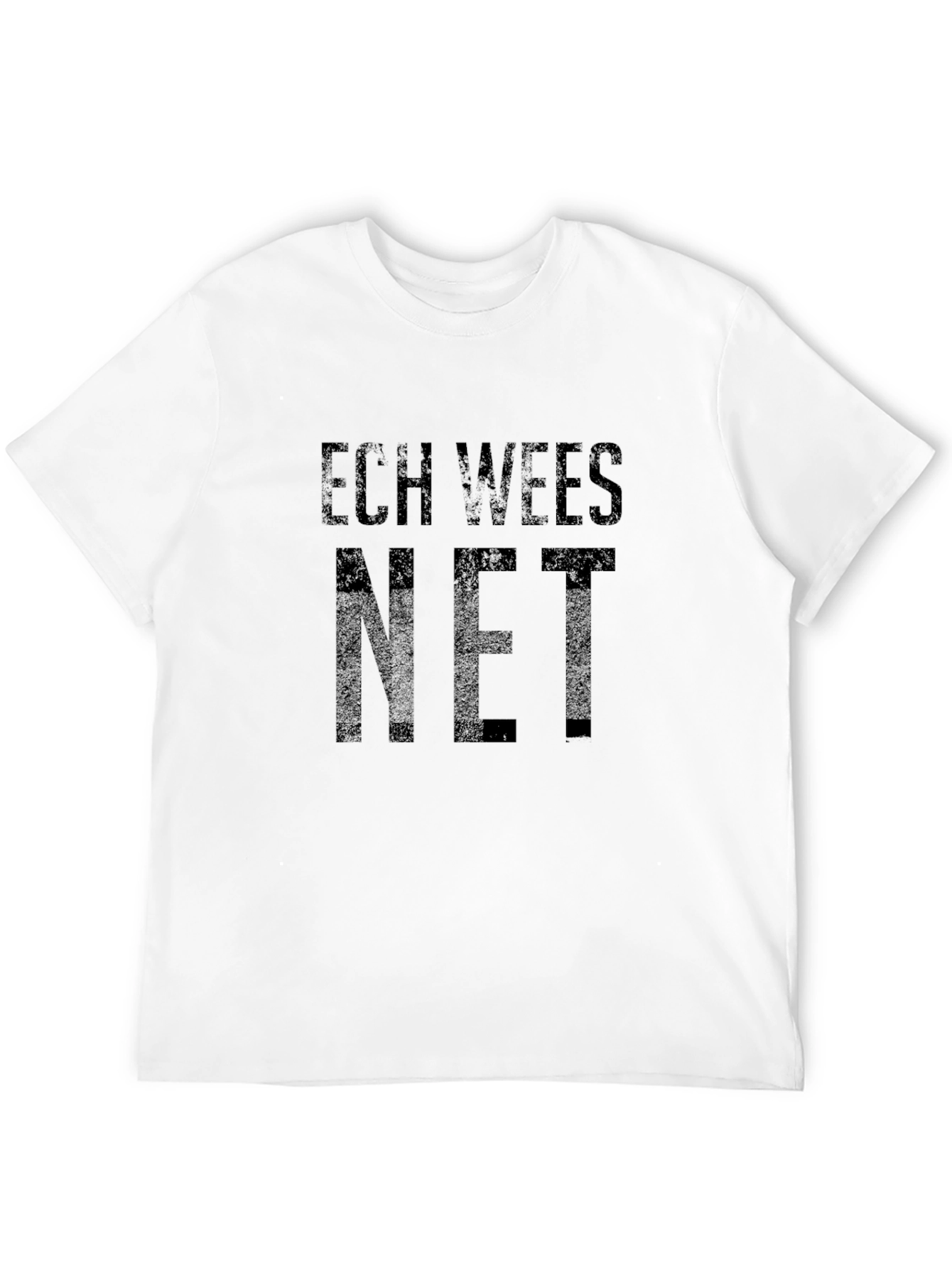 Ech Wees Net Mens Black Graphic Tee Shirt