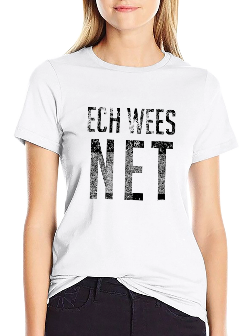 Ech Wees Net Mens Black Graphic Tee Shirt