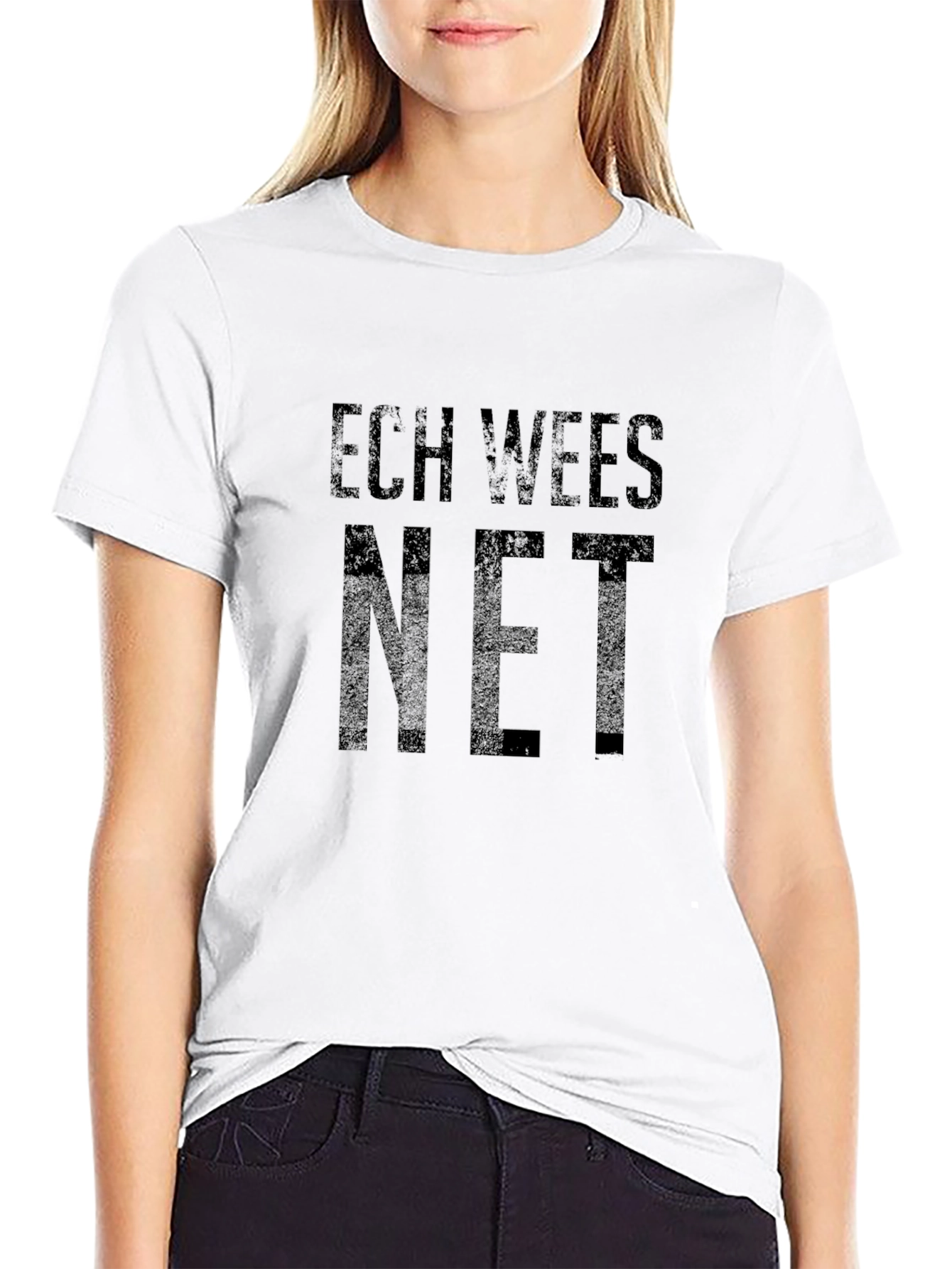 Ech Wees Net Mens Black Graphic Tee Shirt
