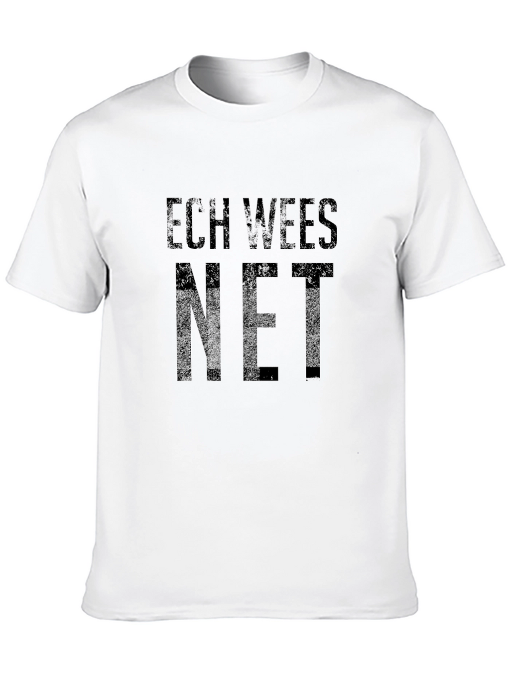 Ech Wees Net Mens Black Graphic Tee Shirt