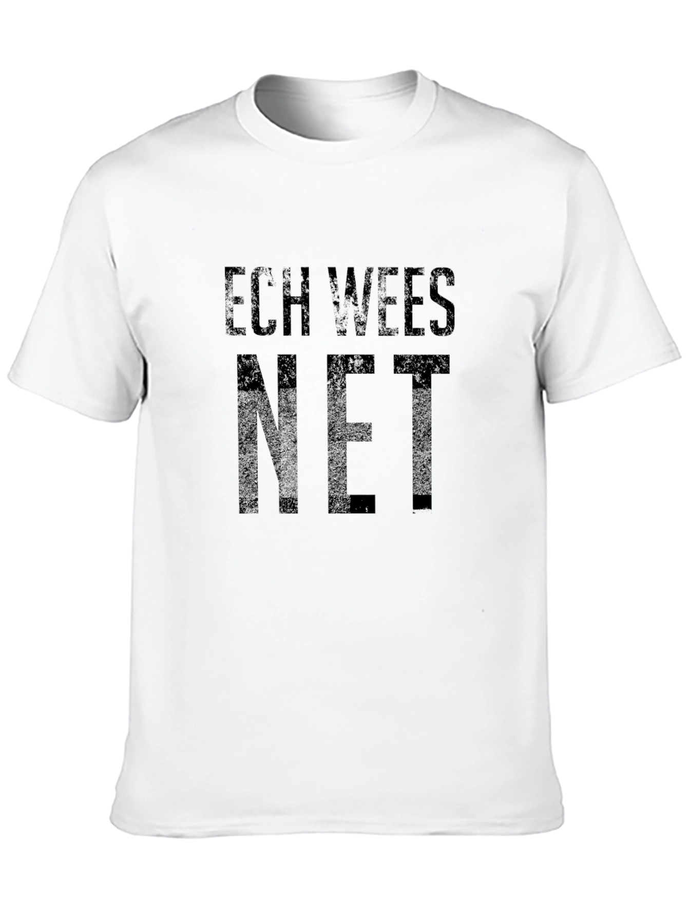Ech Wees Net Mens Black Graphic Tee Shirt