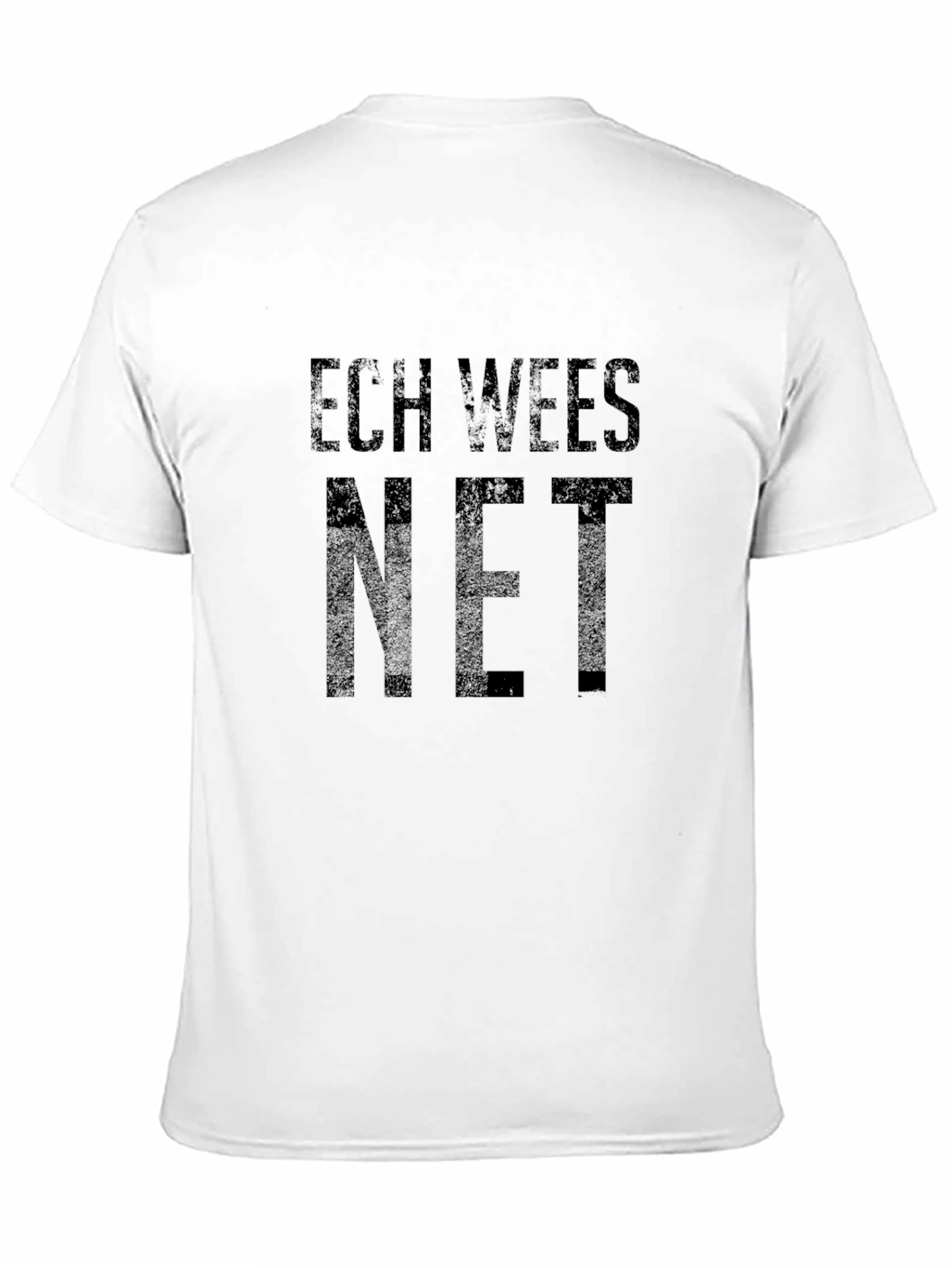 Ech Wees Net Mens Black Graphic Tee Shirt