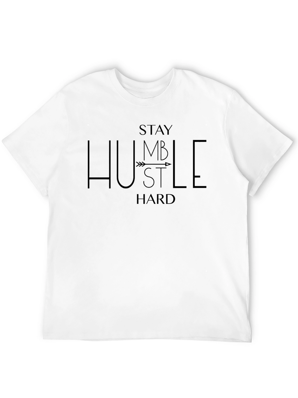 Stay Humble Hustle Hard Black Graphic Tee