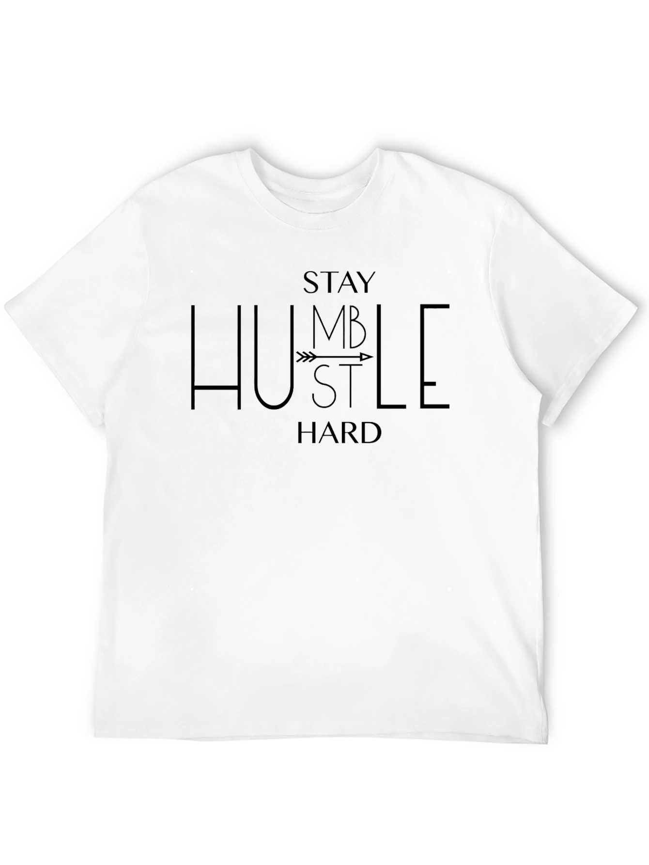 Stay Humble Hustle Hard Black Graphic Tee