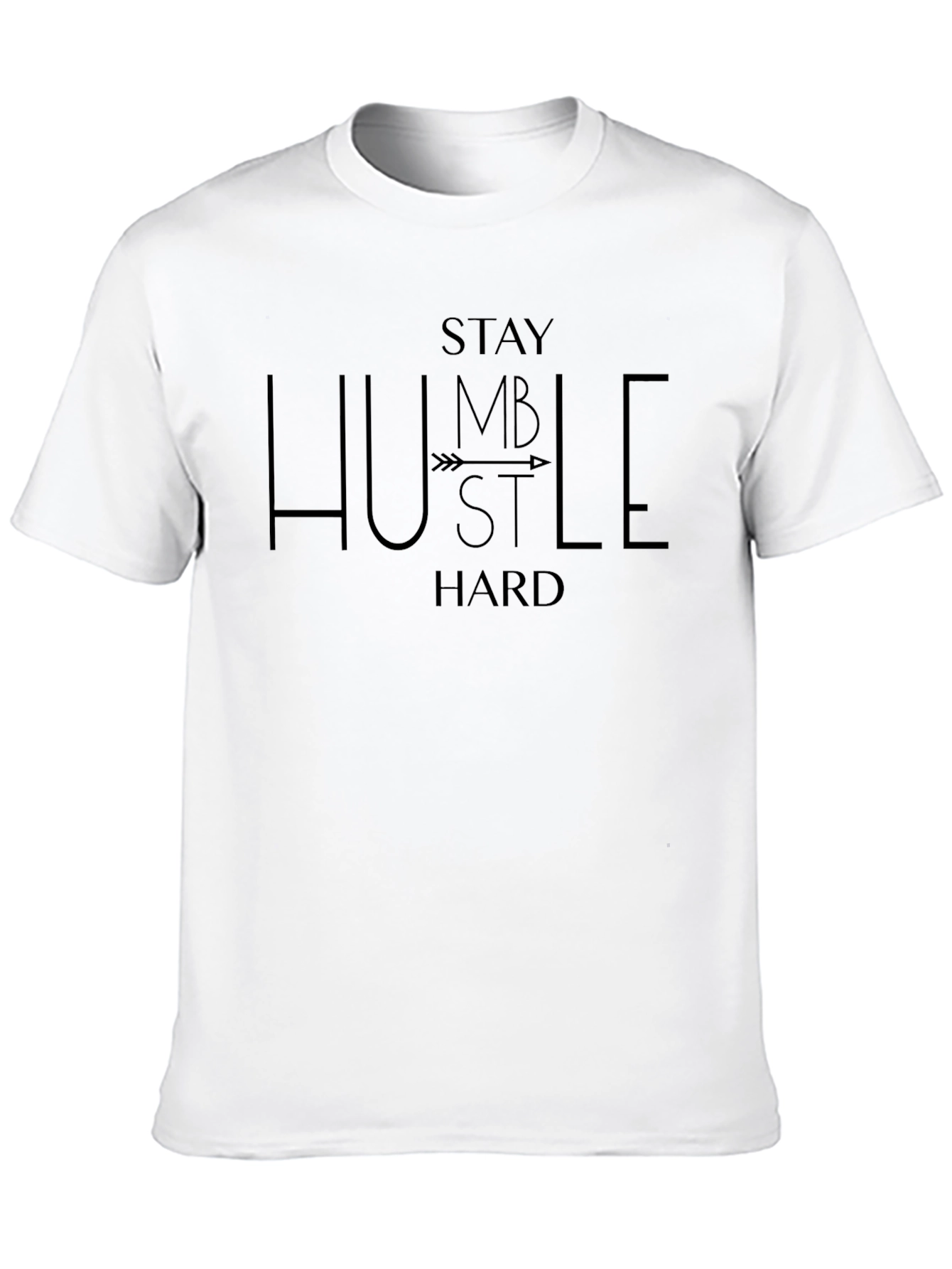 Stay Humble Hustle Hard Black Graphic Tee