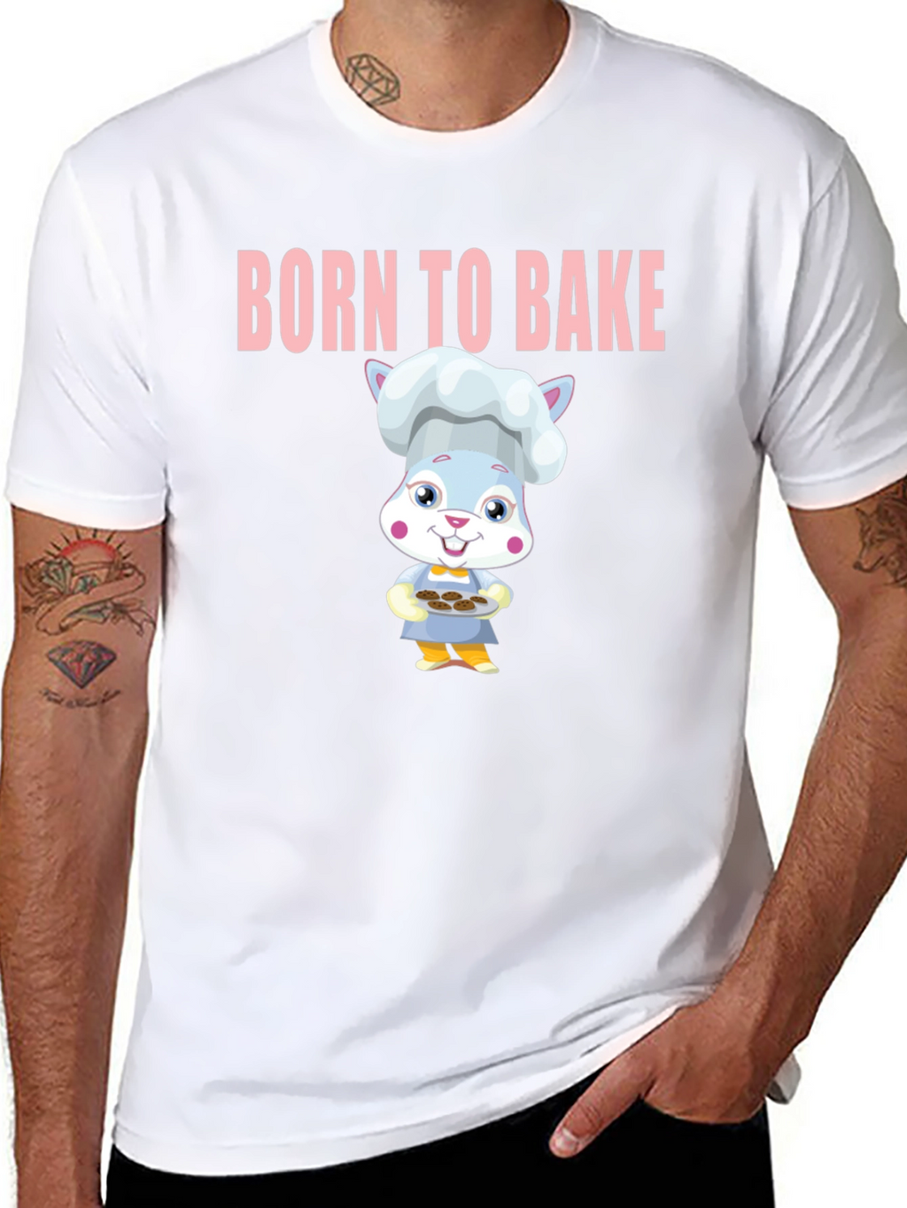 Born to Bake Chef Rabbit T-Shirt