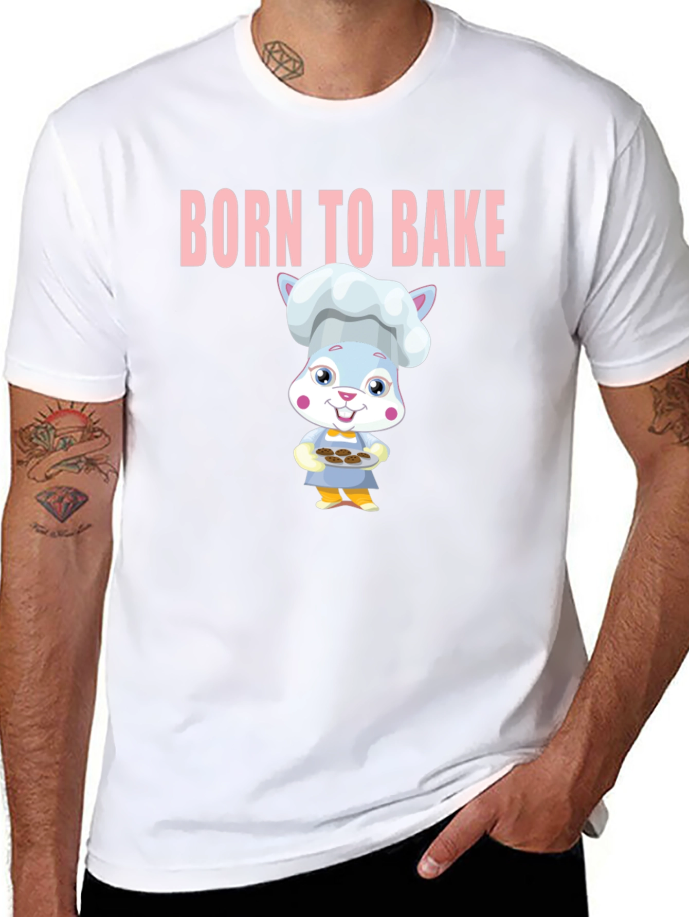 Born to Bake Chef Rabbit T-Shirt