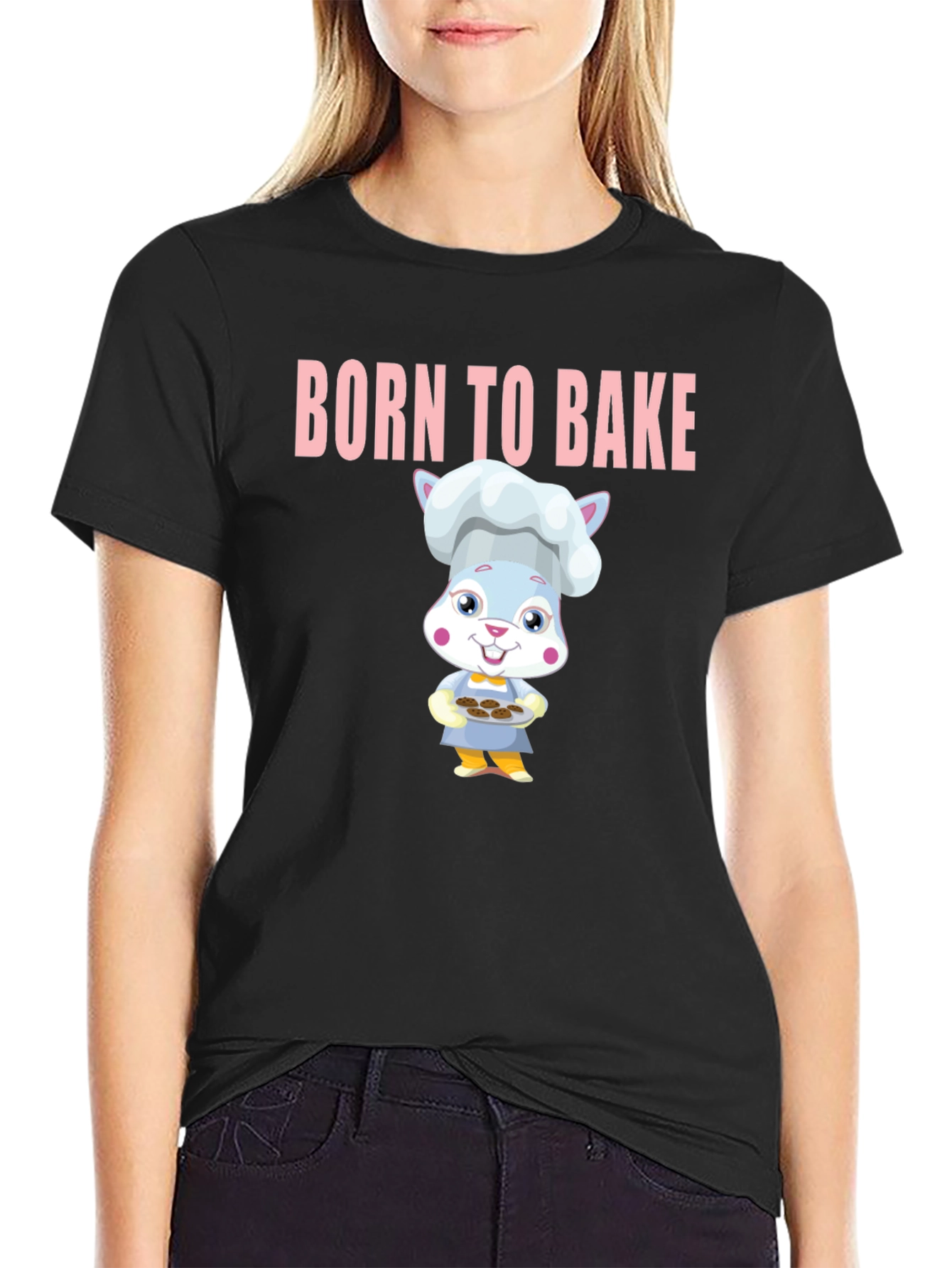Born to Bake Chef Rabbit T-Shirt